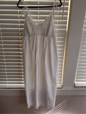 Women's White Lace-Top Dress